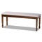 Baxton Studio Corey Grey Upholstered and Walnut Wood Dining Bench 171-10923 - alternate 1